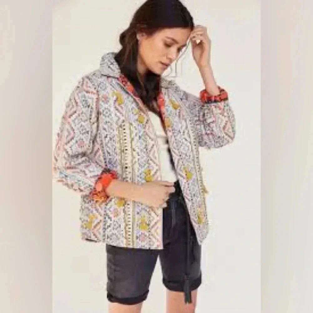 Womens size large Anthropologie verb kellianne tassel jacket